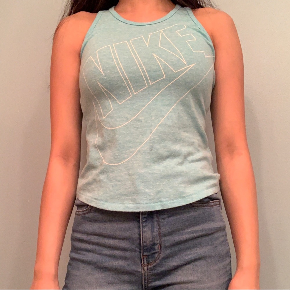 blue nike tank top